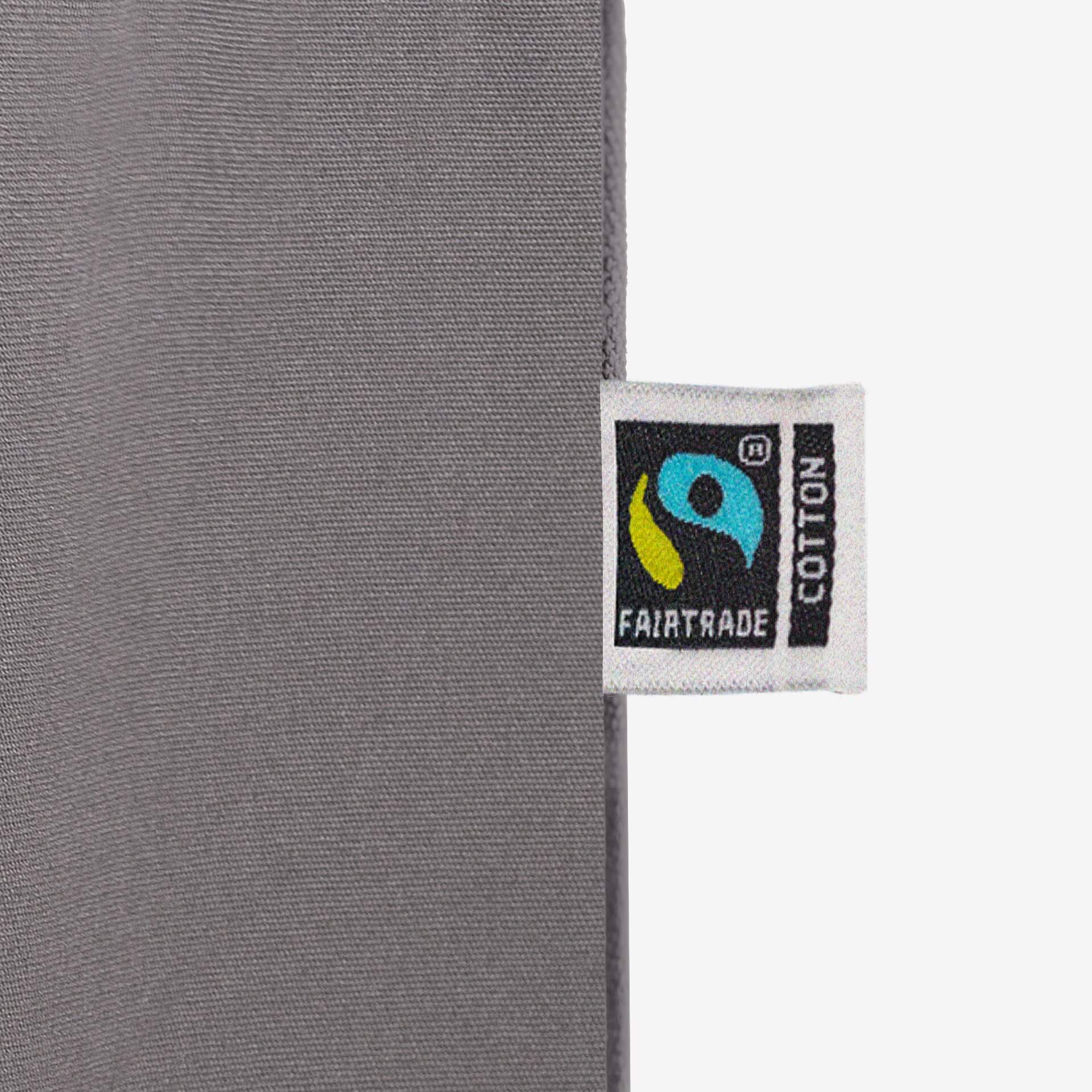 Fairtrade Eco Organic Cotton Tote Bag Grey