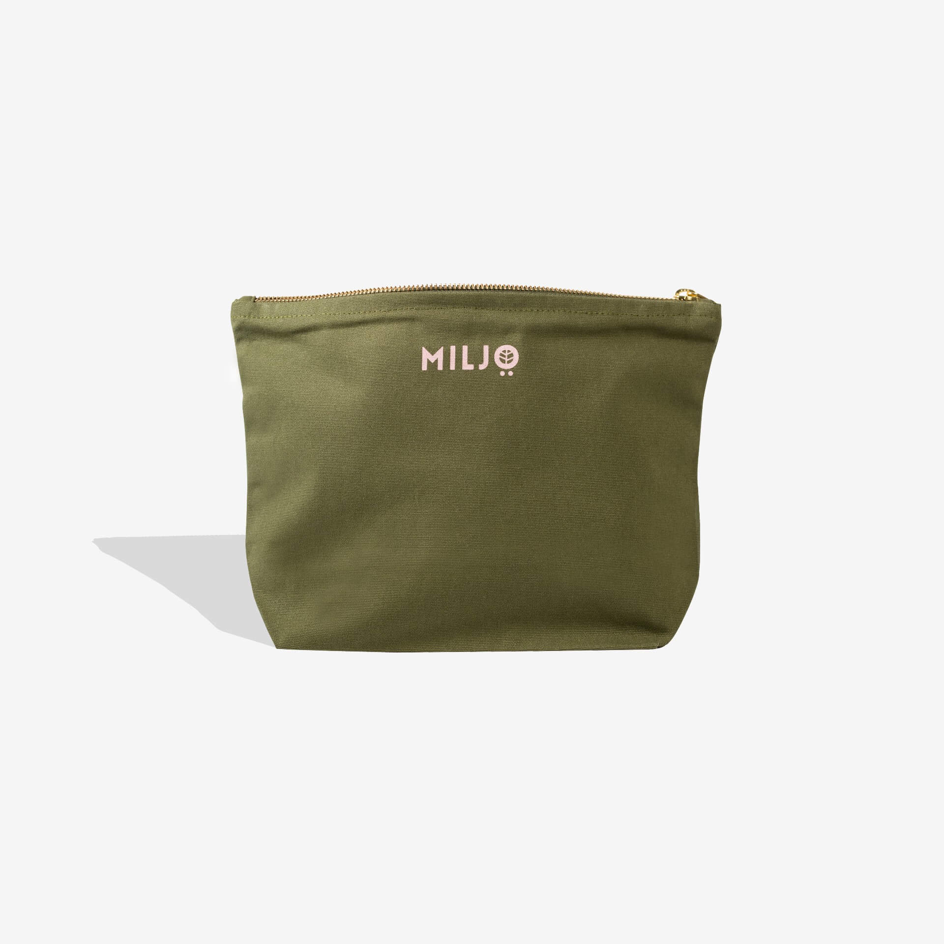 Fairtrade Organic Cotton Makeup Bag Olive