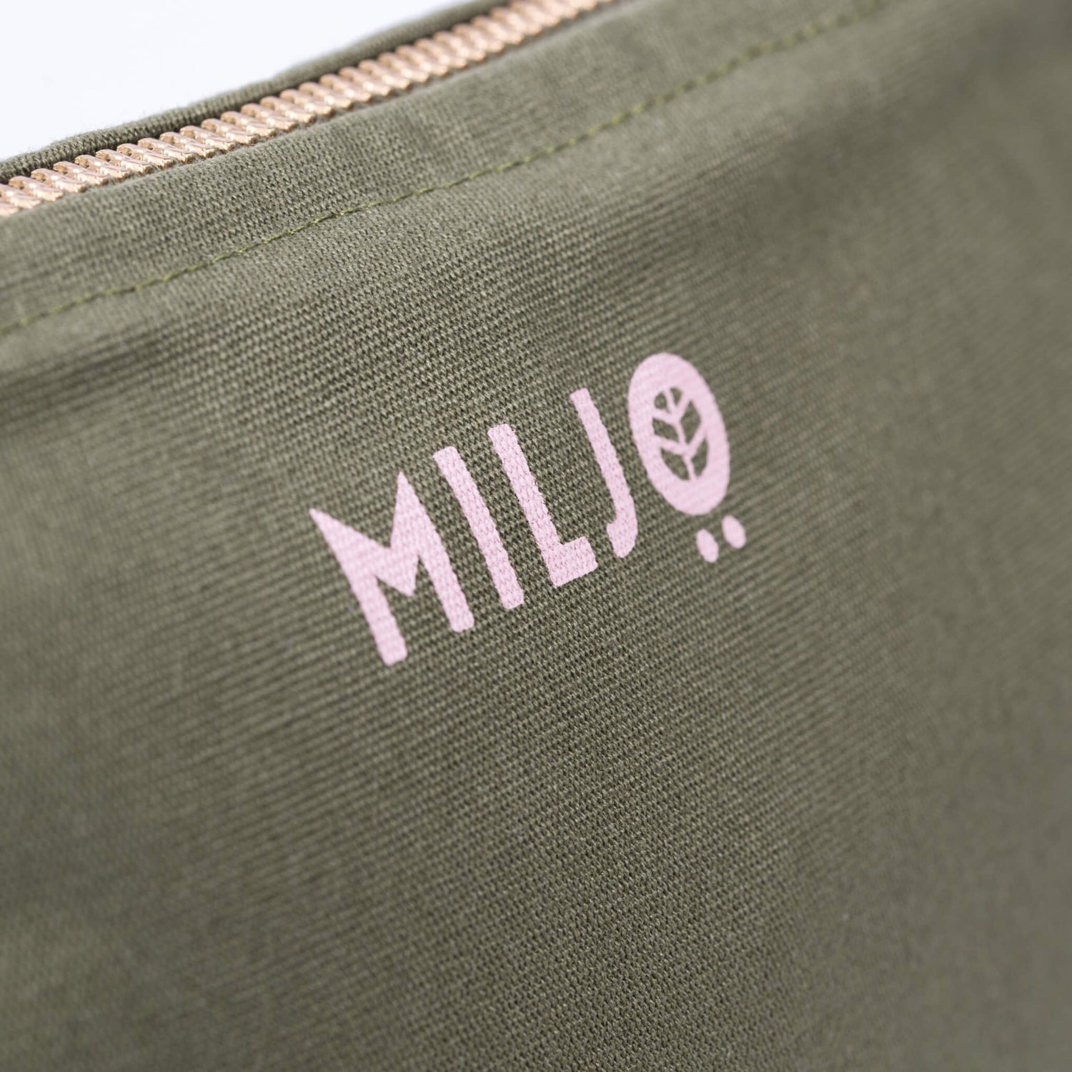 Fairtrade Organic Cotton Makeup Bag Olive