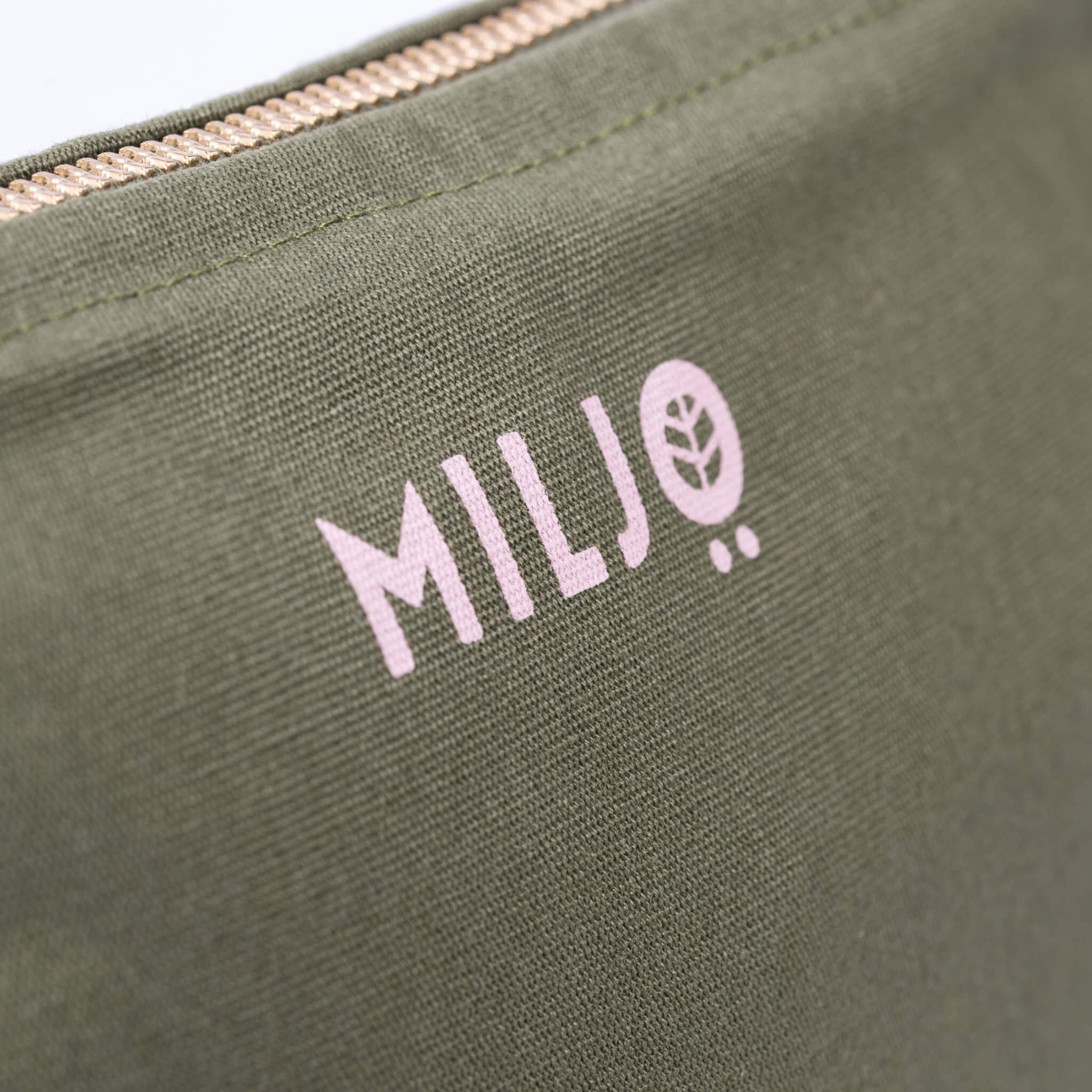 Fairtrade Organic Cotton Makeup Bag Olive