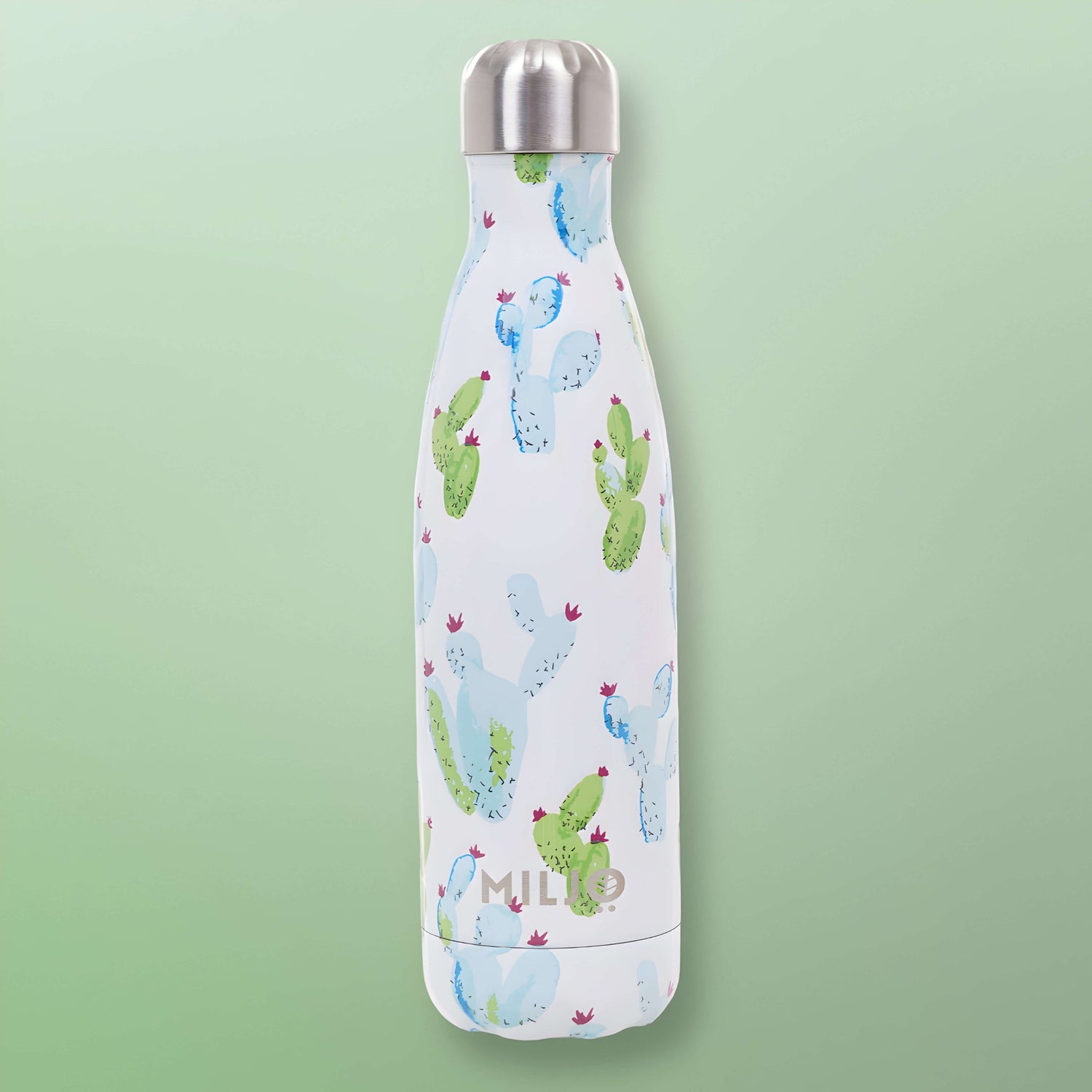 Floral Metal Water Bottle 500ml Cactus