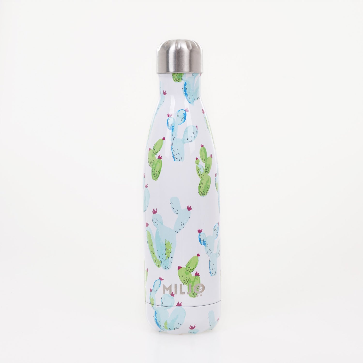 Floral Metal Water Bottle 500ml Cactus