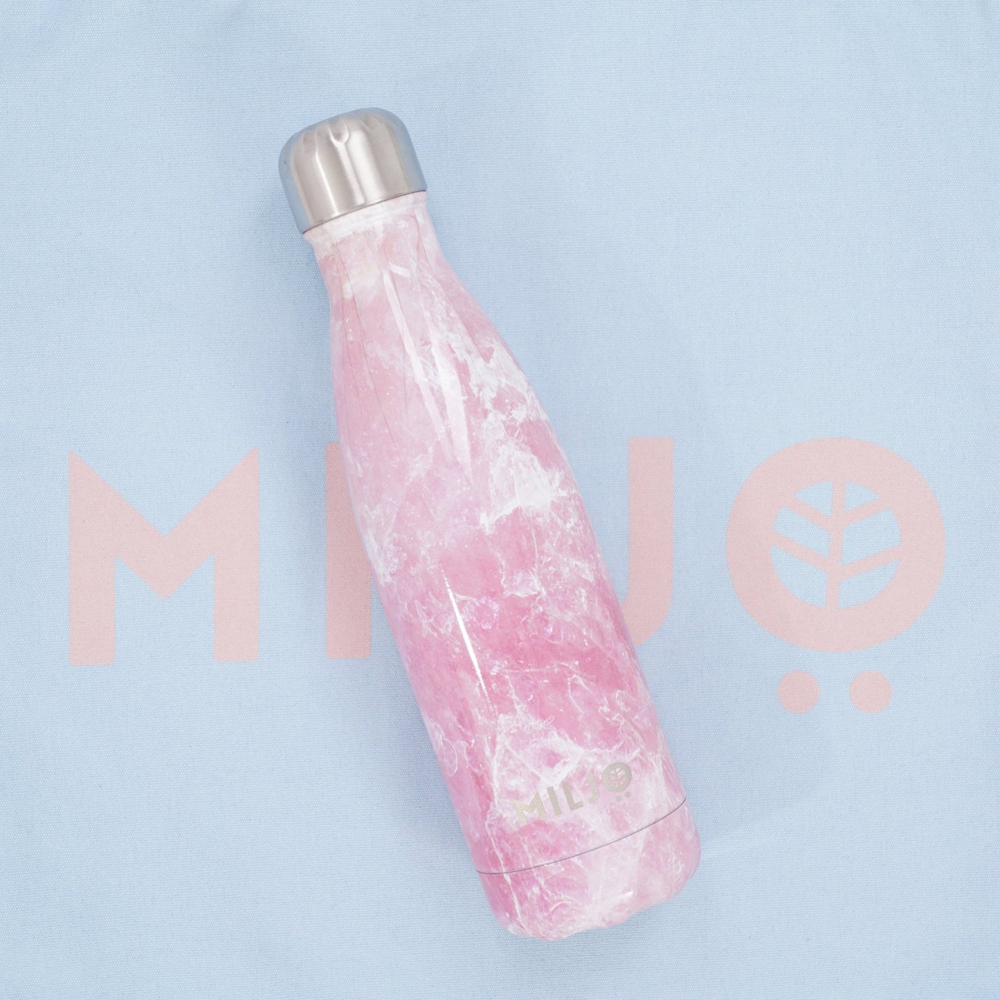 Marble Metal Water Bottle 500ml Pink