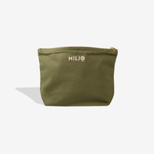 Load image into Gallery viewer, Fairtrade Organic Cotton Makeup Bag Olive
