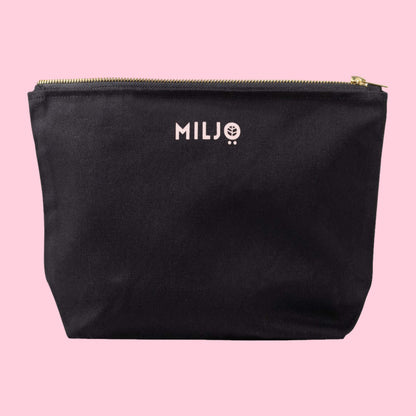 Fairtrade Organic Cotton Makeup Bag Black