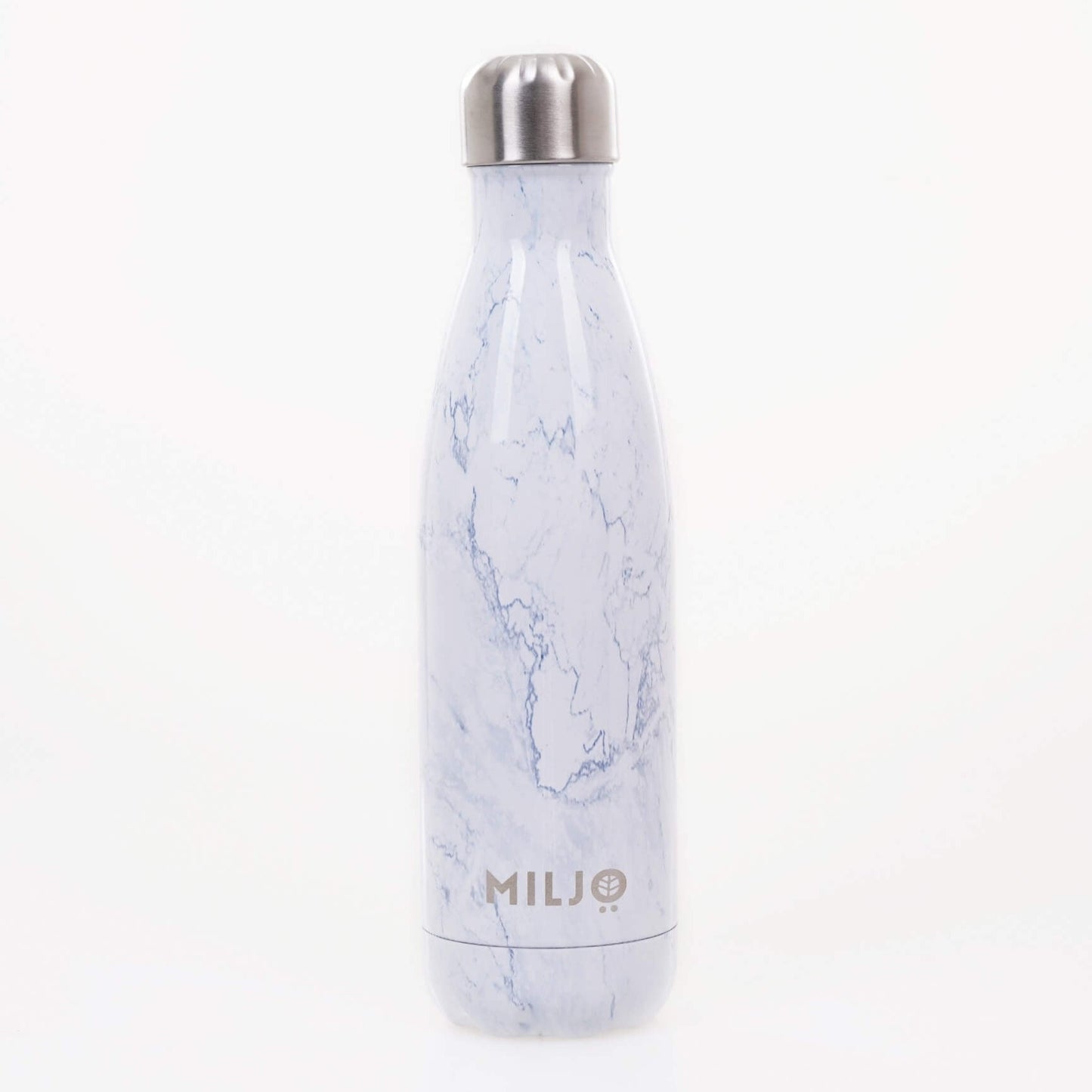 Marble Metal Water Bottle 500ml White