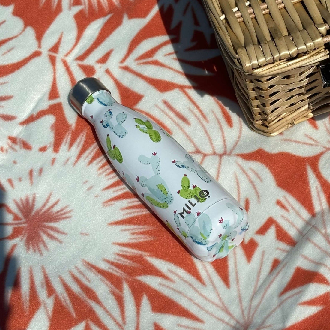 Floral Metal Water Bottle 500ml Cactus