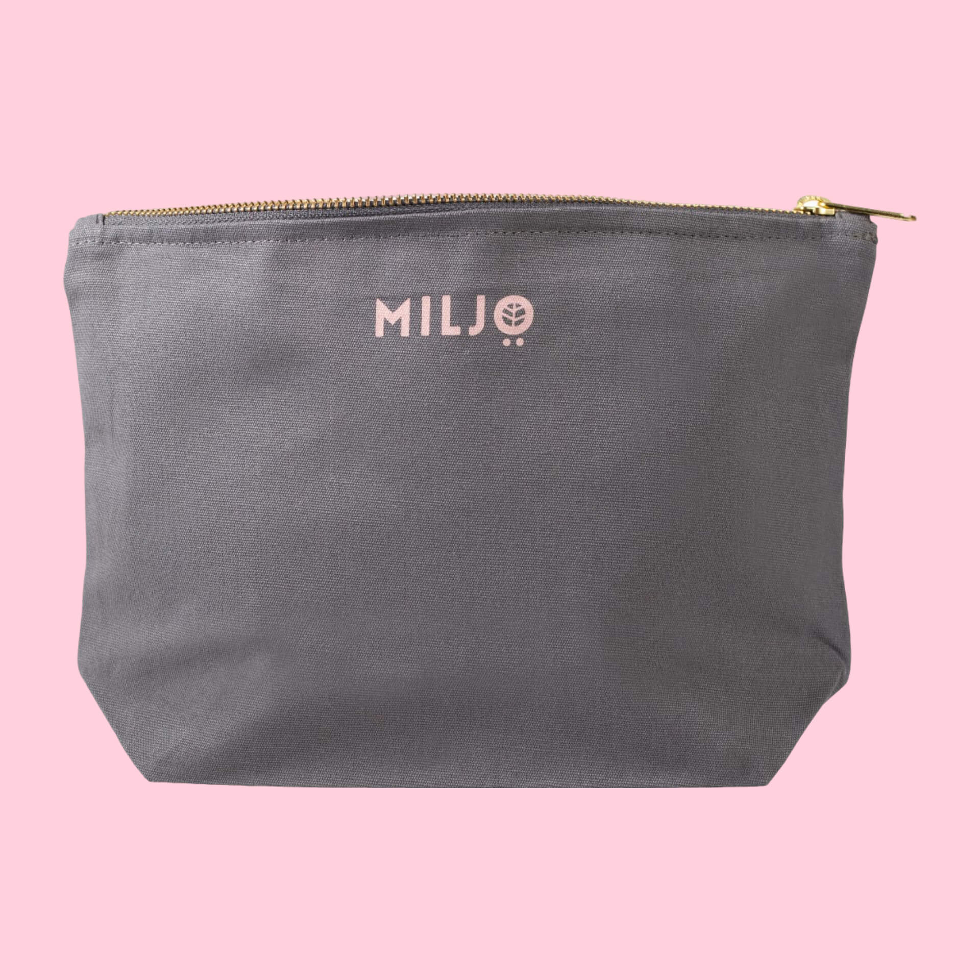 Fairtrade Organic Cotton Makeup Bag Grey