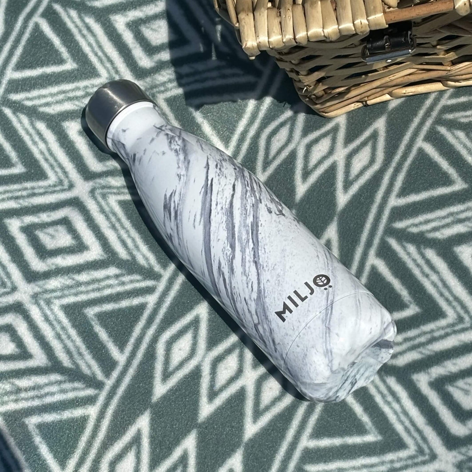 Marble Metal Water Bottle 500ml Grey