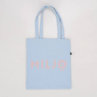 Fairtrade Eco Organic Cotton Tote Bag Dusky Blue