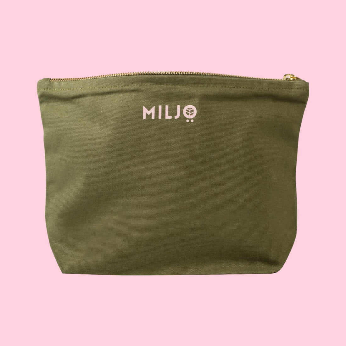 Fairtrade Organic Cotton Makeup Bag Olive
