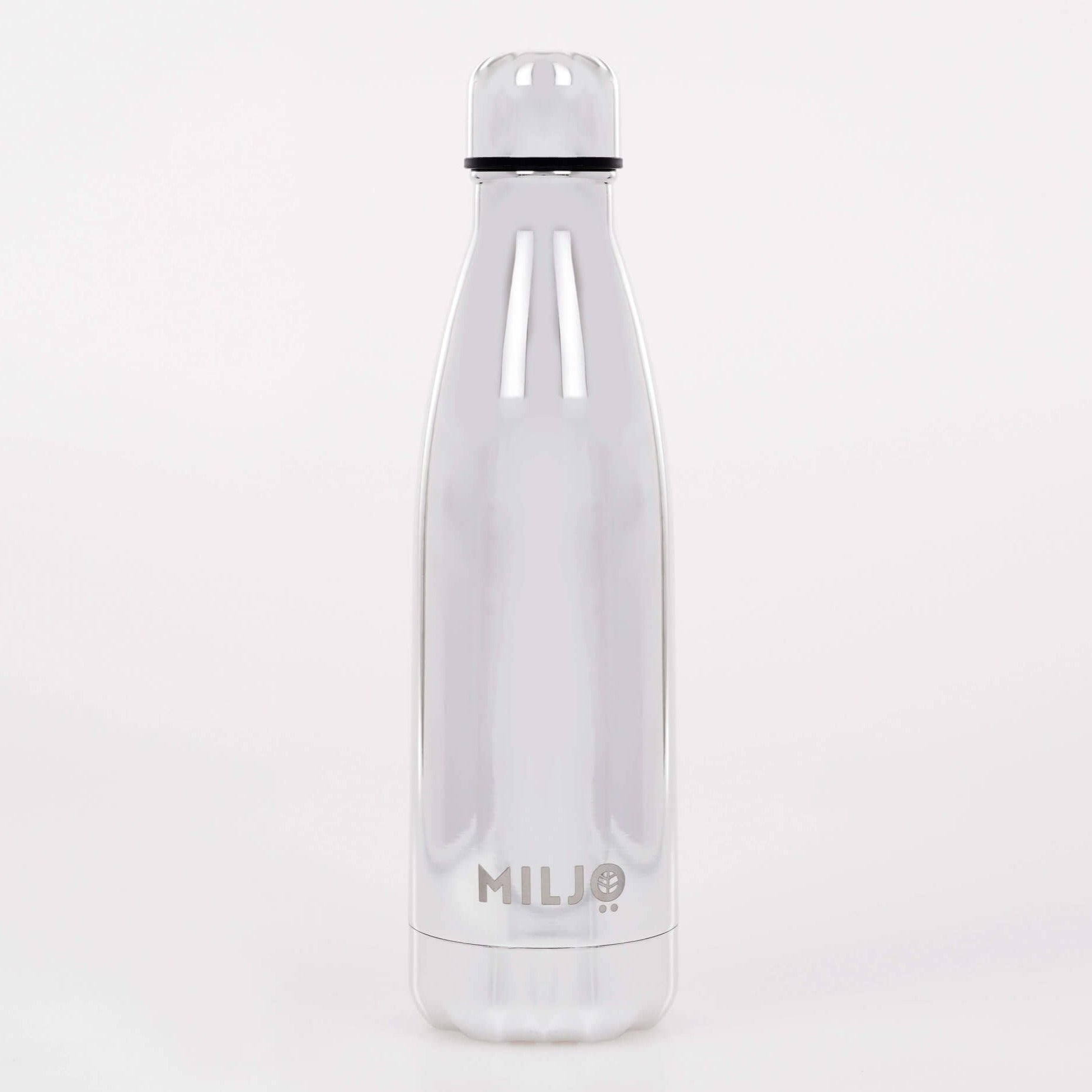 Chrome Metal Water Bottle 500ml Silver