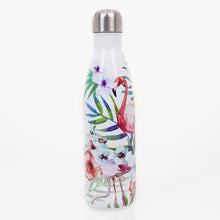 Load image into Gallery viewer, Floral Metal Water Bottle 500ml Big Flamingo
