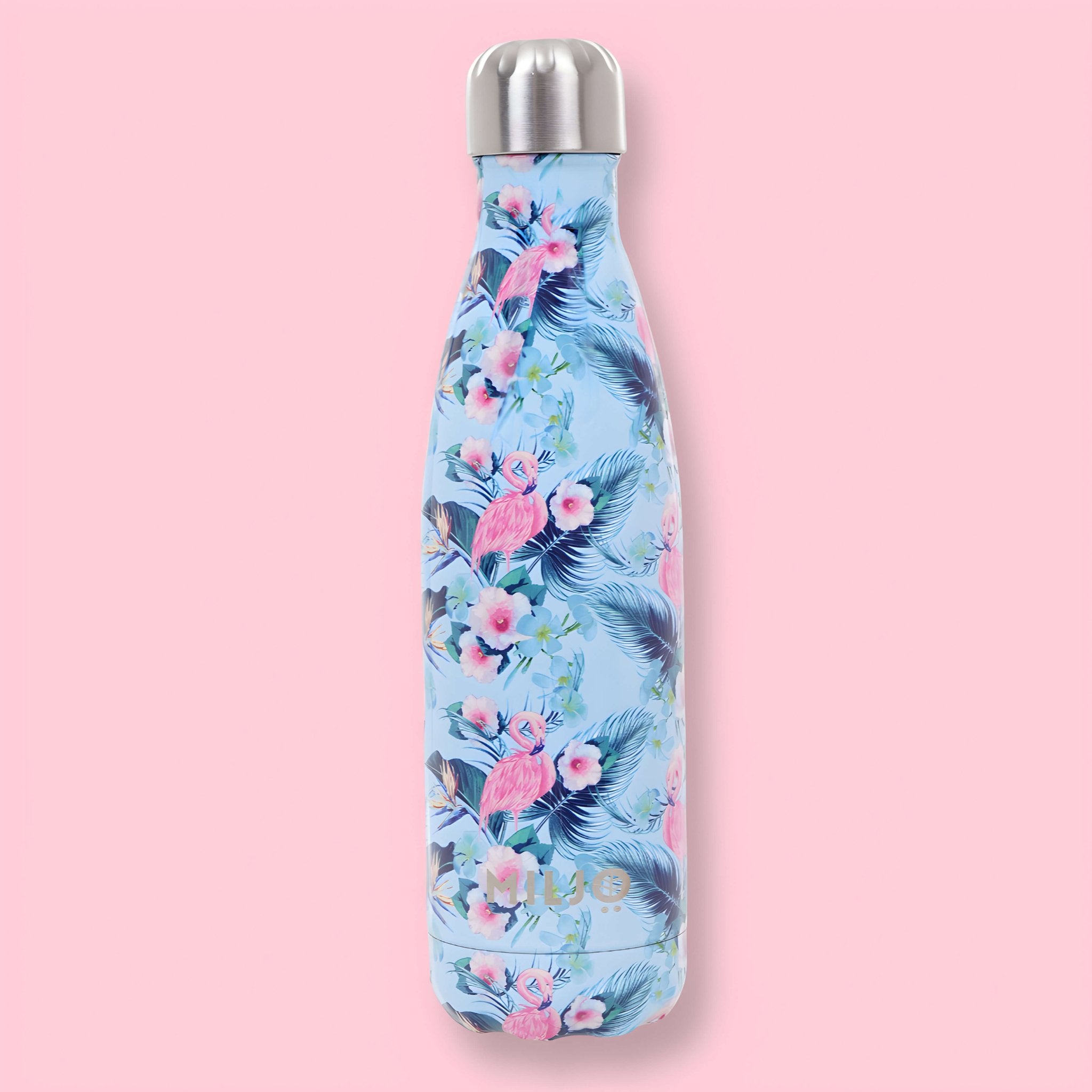 Flamingos and Flowers Reusable Water Bottle 500ml