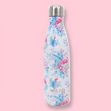 Load image into Gallery viewer, Floral Metal Bottle 500ml Flamingos &amp; Parrots
