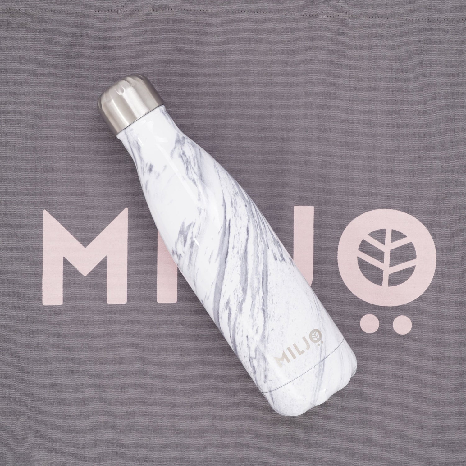 Marble Metal Water Bottle 500ml Grey