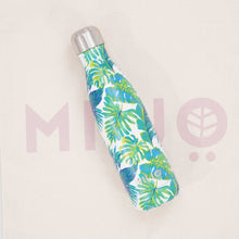 Load image into Gallery viewer, Floral Metal Water Bottle 500ml Green Leaves
