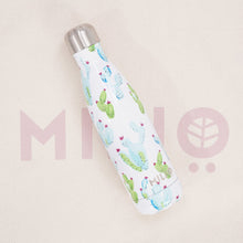 Load image into Gallery viewer, Floral Metal Water Bottle 500ml Cactus
